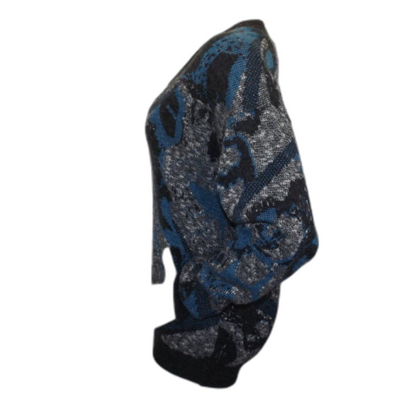 PRINCE BELLINI Sweater, M, Acrylic/Wool, V-neck, Abstract Pattern, VINTAGE - Picture 6 of 10